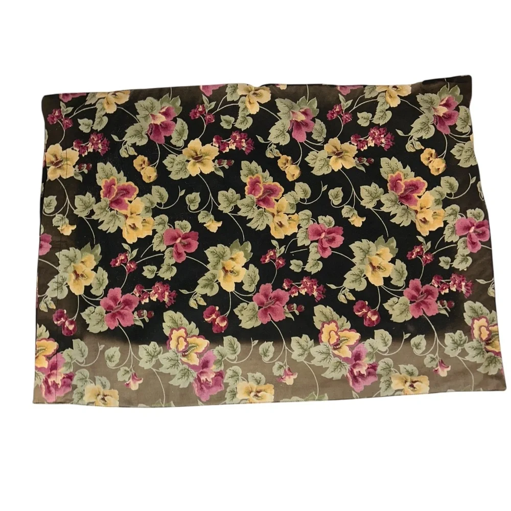 April Cornel Vintage 90s mixed floral patterns standard pillow cover
